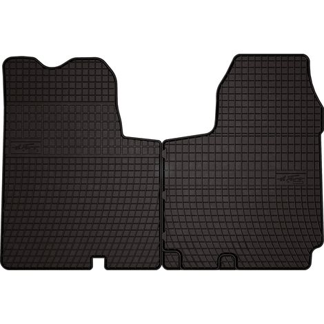 Tapis de sol en caoutchouc pour : Renault Trafic II (2001-2014) - noirs, sur mesure