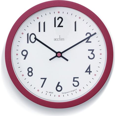 Acctim Elstow Piccolo orologio da parete da cucina al quarzo stile retrò argilla 20 cm (1/2)