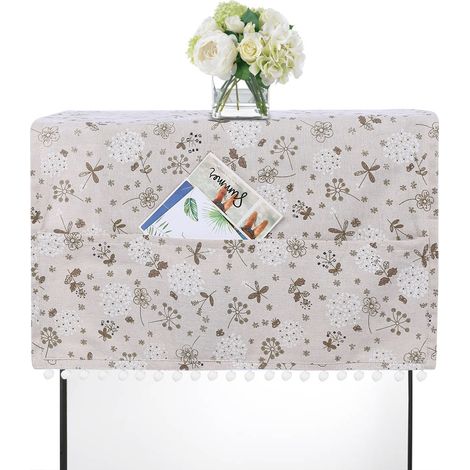Housse de protection anti-poussière multifonctionnelle en coton et lin pour réfrigérateur et machine à laver (67'' x 28'') (1/5)