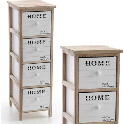 Commode 4 tiroirs polyvalente Home cm 26 x 32 x 80 h (1/3)