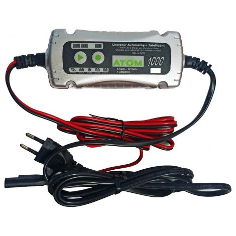 Chargeur Automatique Intelligent ACEDIS Atom 1000 - 6V 12V 1A, pour batteries plomb étanche GEL AGM stationnaires