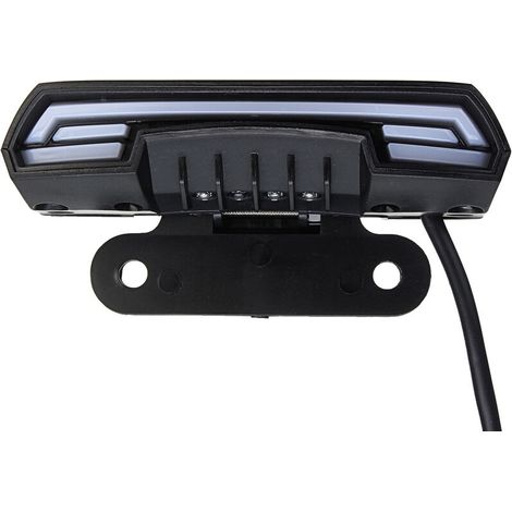 VURAHOME - Universel 12-80V Direction + Conduite + Freinage + Lampe de plaque d'immatriculation + Double feu arriere clignotant pour moto Street Bike Cruiser Chopper, modele: Noir 52 (1/5)