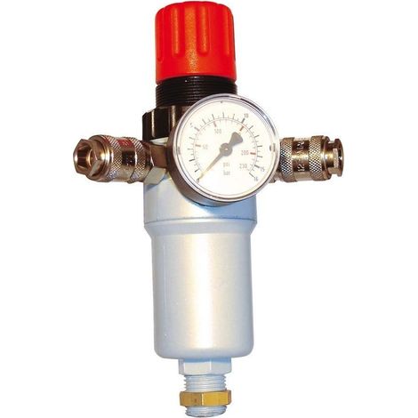 Cevik CA-/ 2 950 Neumatica-Accessorio per regolatore di pressione con manometro, filtro, 2 prese rápidos. 1/2 "