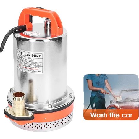 Bomba de agua sumergible, 12 V CC, altura máxima de elevación 6 m, diámetro de salida de 1 pulgada, cable de 2,5 m, adecuada para riego. (1/5)