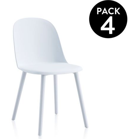 Pack 4 sillas de comedor Sabra Blanco 45cm (ancho) x 80,5cm (alto) (1/5)
