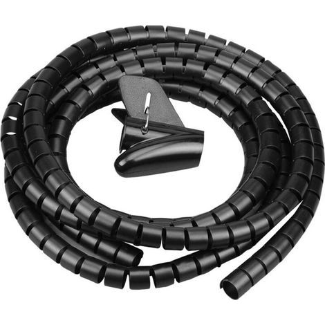 Manchon Cache-Câble Noir 2.2x3m, Range Câbles en Plastique Flexible – Protection et Organisation pour vos Câbles. (1/5)