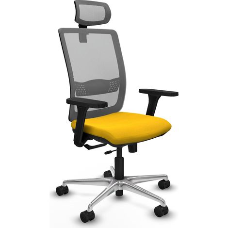 Chaise bureau piqueras y crespo Haches noir accoudoirs ajustables (1/2)