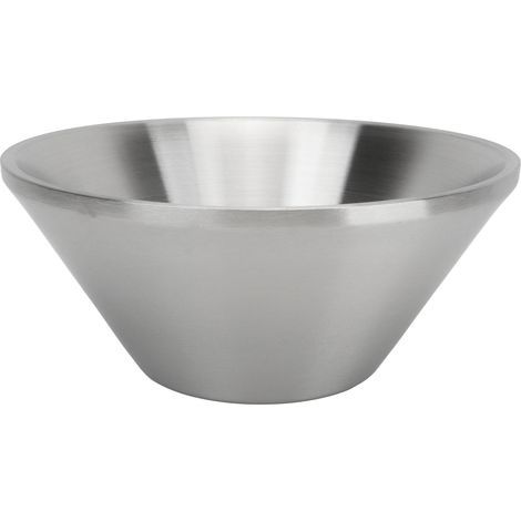 Saladier multifonction en acier inoxydable à double compartiment, bol à nouilles argenté, vaisselle de cuisine 23 cm (1/5)