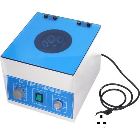 Centrifugeuse de paillasse électrique 4000 tr/min, 6x20ml, minuterie intégrée, contrôle de vitesse, machine de laboratoire, prise UK 220V