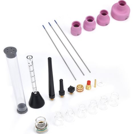 Kit de buse de soudage à l'arc sous argon, débitmètre de gaz, aiguille en tungstène, joint d'étanchéité 1,6 mm pour WP-9/20 (1/5)