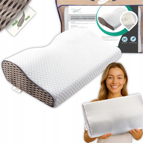 OREILLER ORTHOPÉDIQUE POUR DORMIR SUR LE CÔTÉ ET SUR LE VENTRE, EN MOUSSE À MÉMOIRE DE FORME (1/5)