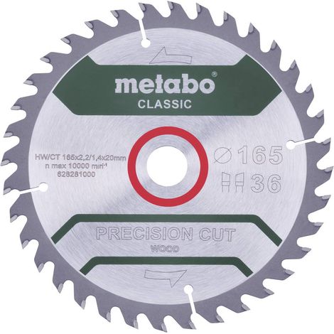 Metabo PRECISION CUT WOOD CLASSIC 628659000 Lame de scie circulaire 160 x 20 x 1.4 mm Nombre de dents: 36 1 pc(s) (1/2)