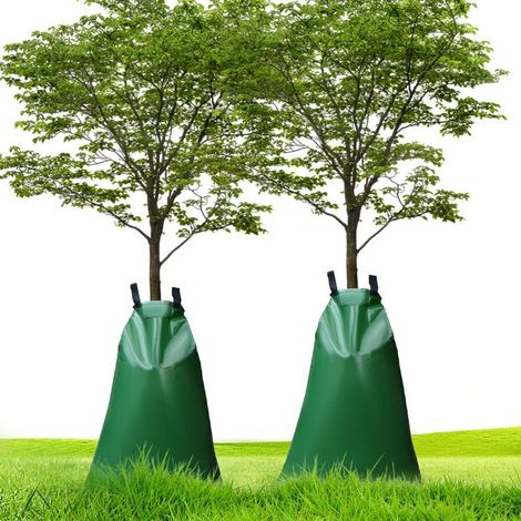 Kaelt - Sollbry Lot de 2 sacs d'irrigation des arbres - 75 l - Pour arrosage des arbres - En polyéthylène robuste - Pour le transport des semis et l'arrosage du jardin (1/5)
