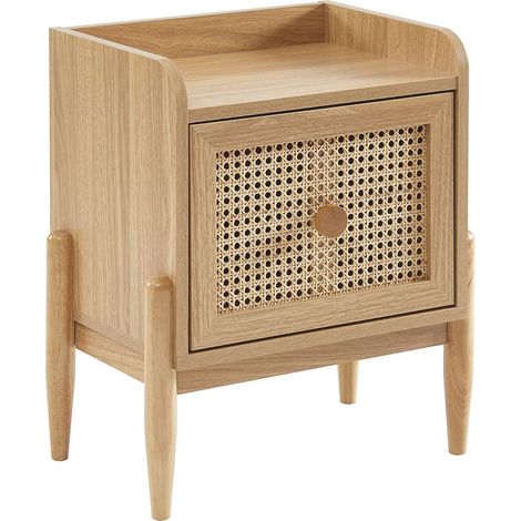 Table de Chevet Enfant Effet chêne et cannage rotin (1/5)