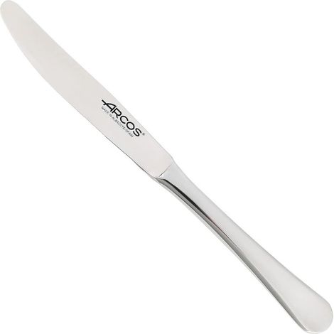 Arcos Lisboa Series - Coltello de dessert con bordo perlato - Monoblocco de una pezzo in acciaio inox 100 mm - Colore argento