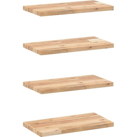 Maison Exclusive - Schweberegale 4 Stk. 60x20x2 cm Massivholz Aka