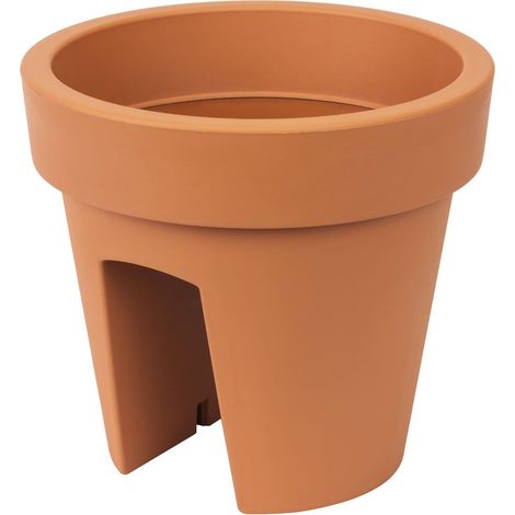 DLOFR250-R624 Blumentopf Terrakotta Balkontopf Lofly Geländer