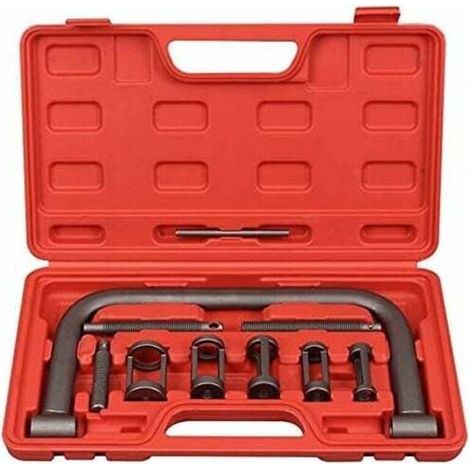 Vie 10PCS Kit de Compresseur de Ressort de Soupape, avec Pince de Compression à Ressort/Adapteurs/Vis d'extension/Barre de Compression pour Moteur de Voiture/Mini-fourgonnettes/VTT/Moto (1/5)
