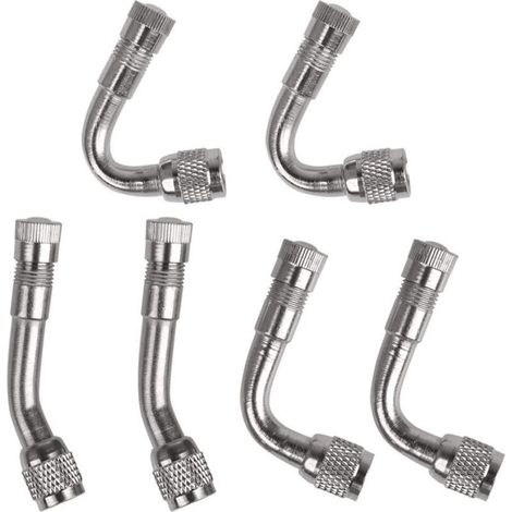 Adaptateur De Valve De Pneu - Extension En Cuivre Pur - Angles 45° 90° 135° - Pour Moto Voiture Vélo - 6 Pièces (1/5)