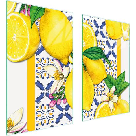 PLAQUE DE PROTECTION EN VERRE POUR POÊLE 75x52 CITRON (1/5)