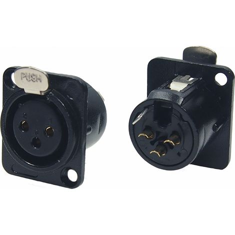 RS PRO-Connecteurs XLR Femelle 3 voies Montage panneau
