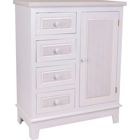 Recibidor de madera blanco 66x32x84