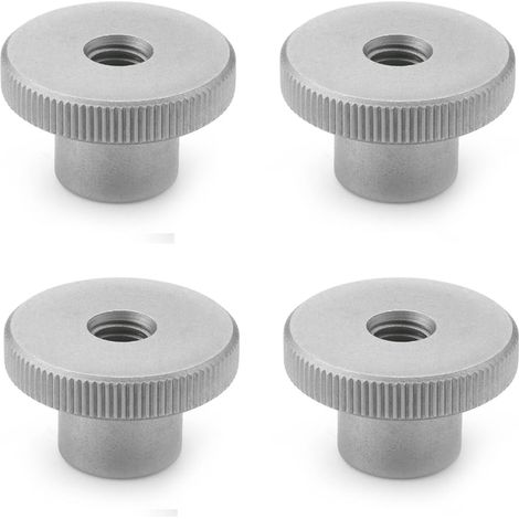 Écrou moleté haut - DIN 466-M5-NI  Filetage: M5  Acier inoxydable  4pcs (1/3)