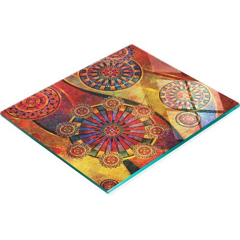 Tabla de cortar decorativa de cristal para cocina con estampado abstracto, 60x52 cm. (1/5)
