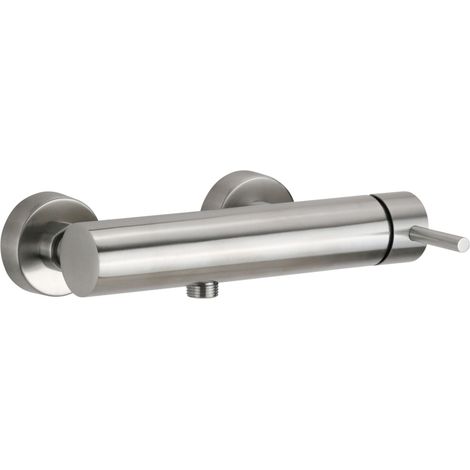 Mitigeur de douche extérieur monocommande rond en acier inoxydable AISI 304 avec excentriques et rosaces Arqea Tuttotondo RE1310  Acier inoxydable (1/2)