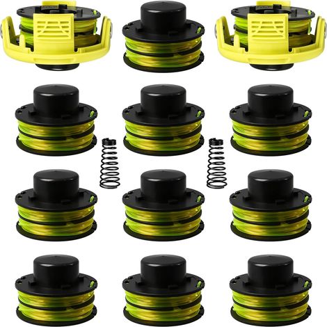 12 - Bobine De Fil - Débroussailleuse - Compatible Ryobi RAC118 RLT3525S - Fil Nylon 1,2mm X 8,4m Avec Couvercle Et Ressort - Pour Jardinage - Noir - 1,2mm X 8,4m (1/5)