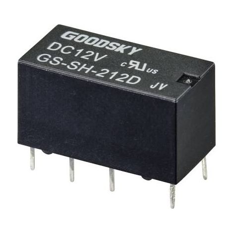 GOODSKY GS-SH-212D RELAIS POUR CIRCUITS IMPRIMÉS 12 V/DC 2 A 2 INVERSEURS (RT) 1 PC(S) TUBE 2347594 (1/3)