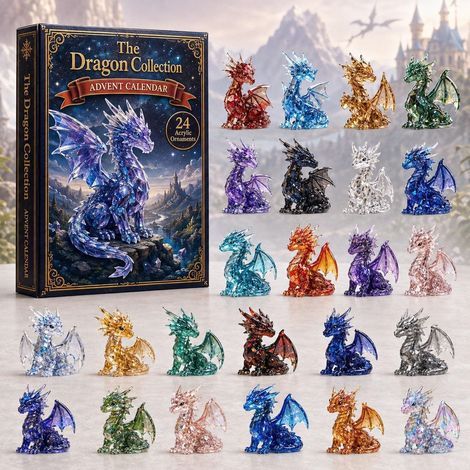 Dragon Crystal Adventskalender 2026 2D Modell B Überraschungsbox