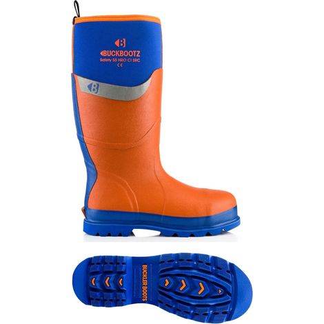 Buckler Boots Buckboots Safety Site Wellington Boot Blue Orange Size 7 BBZ6000OR (1/4)