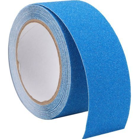 Ruban adhésif antidérapant en sable de Quartz pour marche d'escalier, adhésif PVC de sécurité antidérapant, 5m (bleu) (1/5)