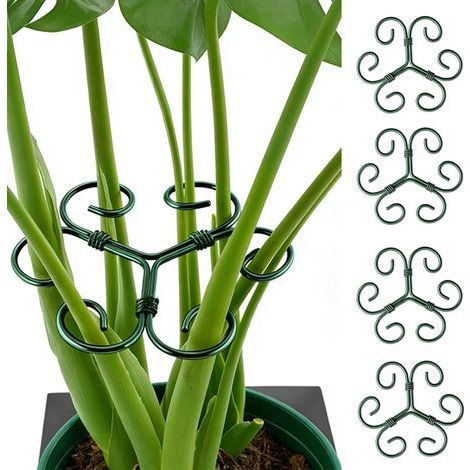 Monstera 4er-Pack Pflanzenständer aus Metall für Blumen, Rosen, Tomaten (1/5)