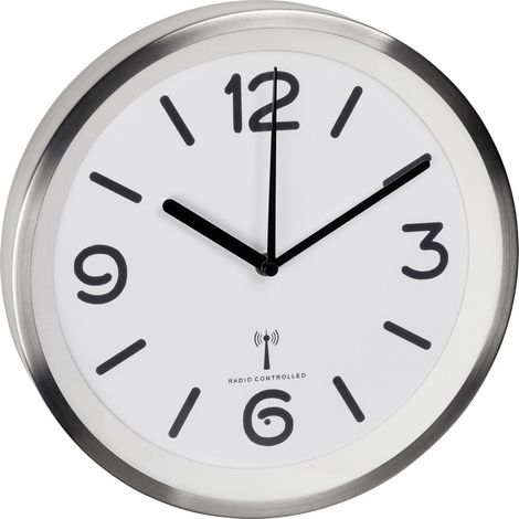 TFA Dostmann 60.3535.02 Funk Wanduhr 25.3 mm x 42 mm Aluminium (gebürstet) (1/4)
