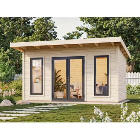 Abri de jardin en bois Aurelia 12,7 m2 Naturel (1/5)
