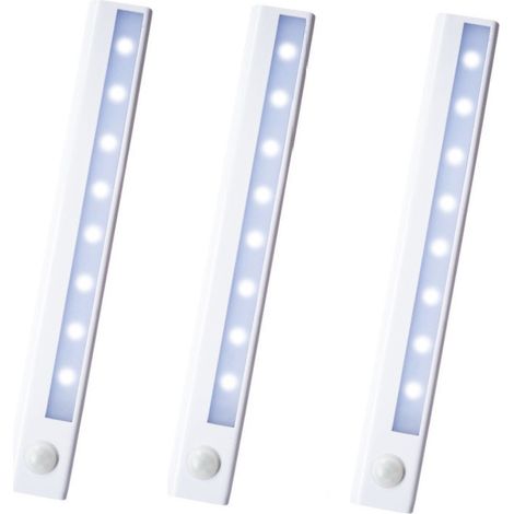 Lumière LED avec détecteur de mouvement, pack de 3
