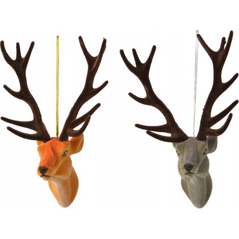 Colgante de árbol de Navidad con forma de ciervo, 13 cm. (1/2)