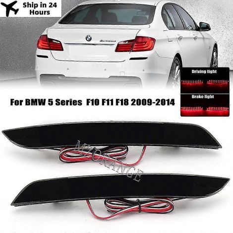 Feu arrière à réflecteur LED fumé pour pare-chocs arrière BMW Série 5 F10 F11 F18 2009 2010 2011 2012 2013 2014 - Accessoires auto (1/5)