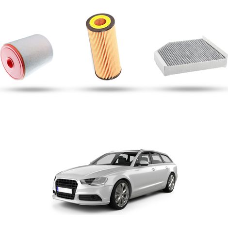 Kit Tagliando 3 filtri compatibile con Audi A6 (C7) 3.0 tfsi 228kw dal 2011 (1/4)