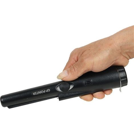Schwarzer Handmetalldetektor mit 360°-Seitenerkennung und präzisem LED-Positionsscanner (1/4)