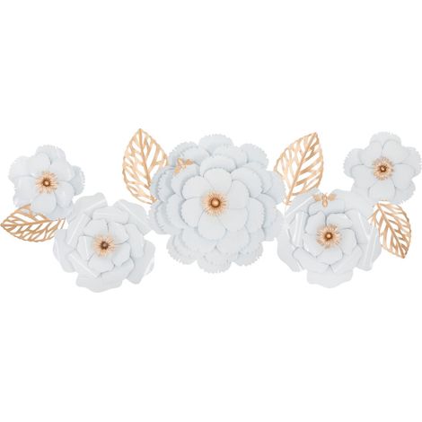 Pannello decorativo da parete in metallo bianco – Decor 158x9x60 (1/5)