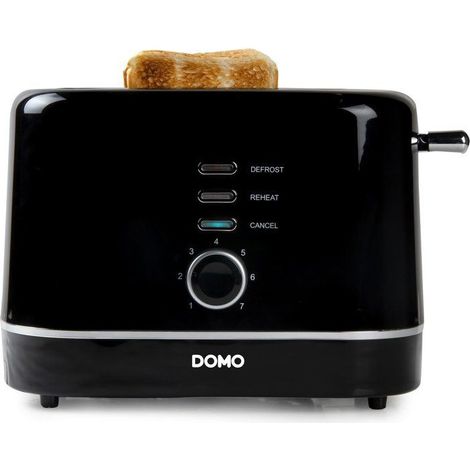 Tostapane DOMO DO963T Nero 2 fette 800 W 7 livelli