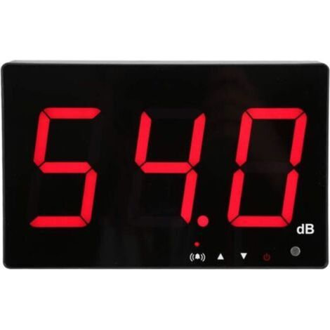 Wall-mounted 30130 dB digital sound level meter – 9.6' backlit LCD display – Audible alarm – USB connection for recording – SW-525B (1/5)