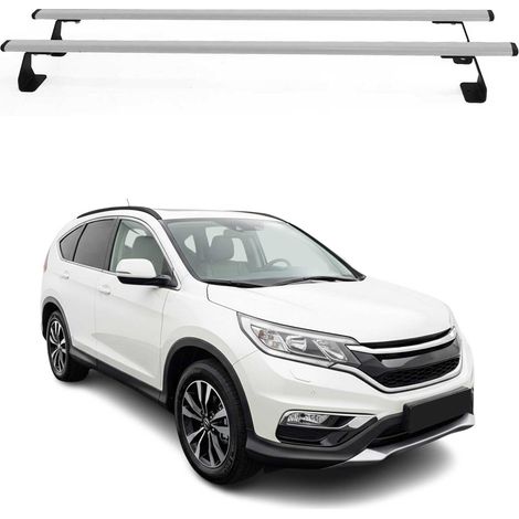 OMAC Barres de toit Heavy Duty compatibles avec Honda CR-V IV 2013-2018 – 2 barres – Acier Argent (1/4)