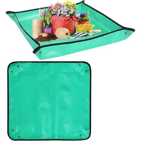 2-teilige Gartenpflanzmatte, wasserdichte Umpflanzmatte, groß für Zimmerpflanzen und Umtopfen (1/4)