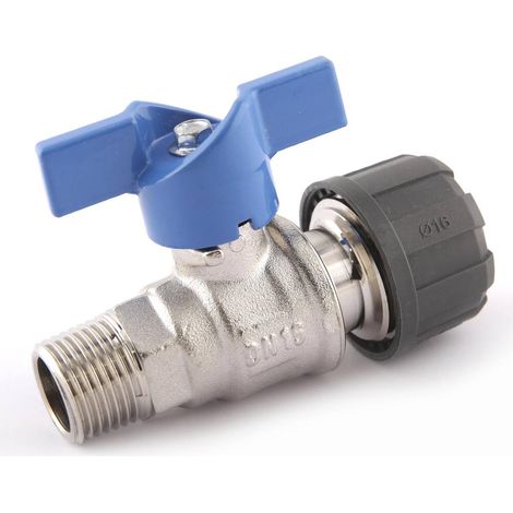 Vanne filetée ø16mm mâle 1/2"g pour réseau d'air comprimé - KR 7027 - CLAS Equipements