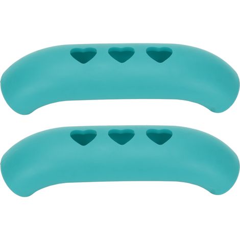 2 pièces Poignées de Casserole en Silicone Résistant à la Chaleur, Manchon Isolant Anti-Brûlure Bleu (1/5)