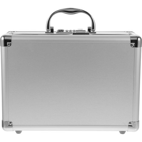 Mallette à Outils avec Poignée et Mot de Passe en Alliage D'aluminium Argenté Boîte à Outils Portable Haute Rigidité et Capacité de Charge pour Rangement Atelier et Voyage (1/5)